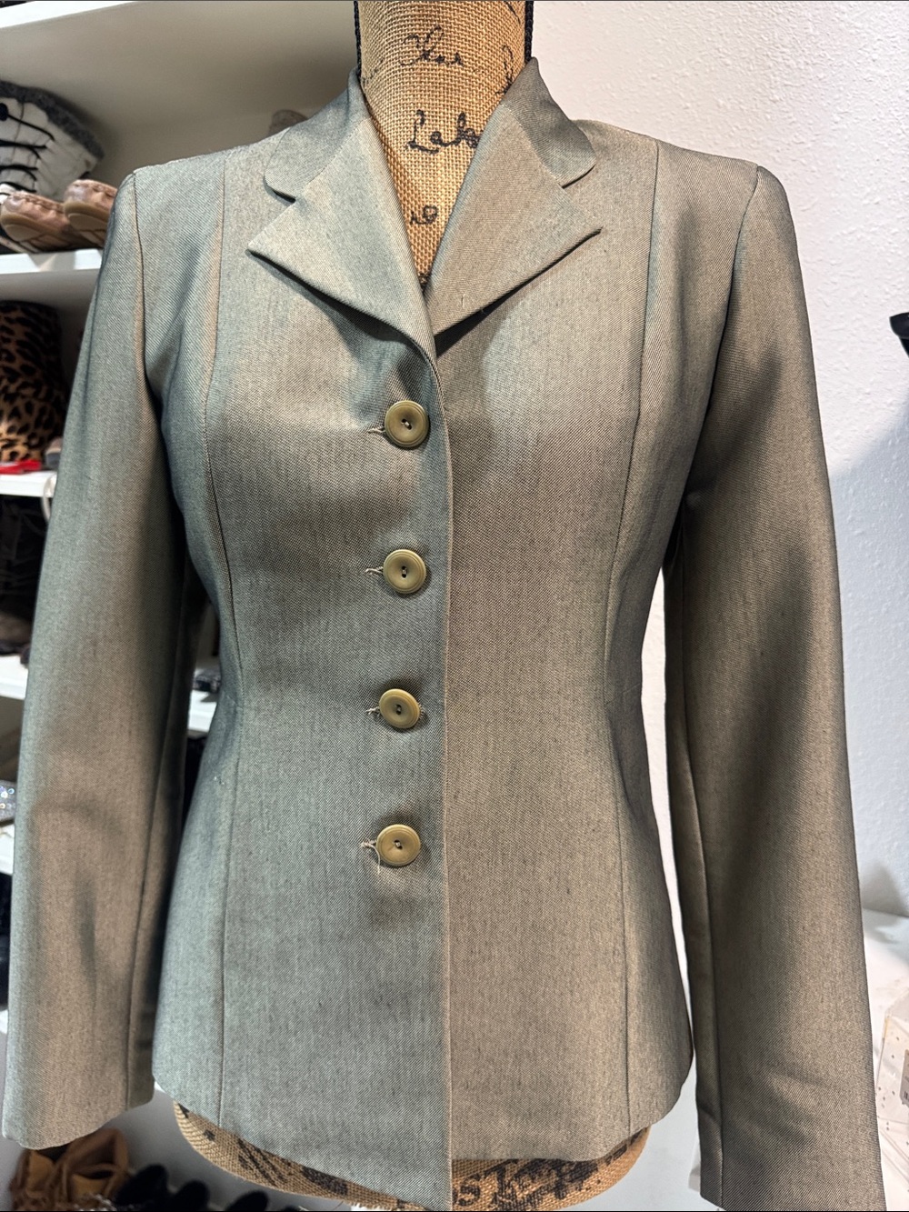 Guess Tailored Olive Green Blazer Jacket